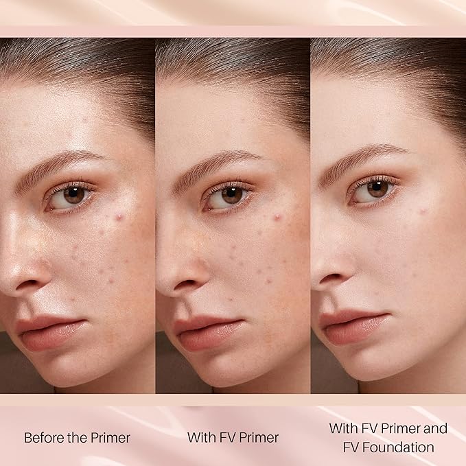 FV Primer, Hydrating Foundation Primer for All Skin Tones with Natural Looking Without Creasing, Smudging, or Fading, Hydrate Moisturizes Makeup Face Primer 1 Fl Oz(30ml)