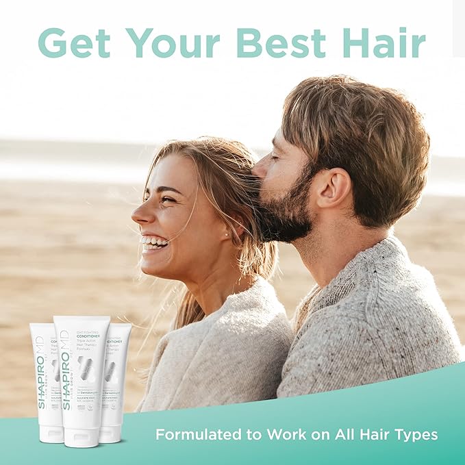 Shapiro MD Hair Growth Experts Hair Loss Conditioner, DHT Fighting Vegan Formula for Thinning Hair Developed by Dermatologists, Experience Healthier and Thicker Looking Hair - 4 Month Supply