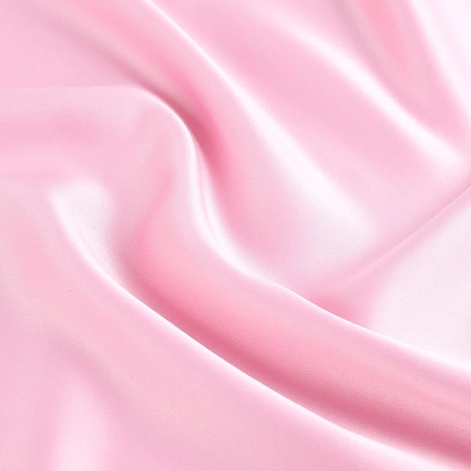 uxcell 2 Pack Silk Satin Pillowcase for Hair and Skin, Cool, Silky, Soft Breathable Pillow Cases Standard Size 20x26 Inch Sateen Pillowcase Lilac with Envelope Closure