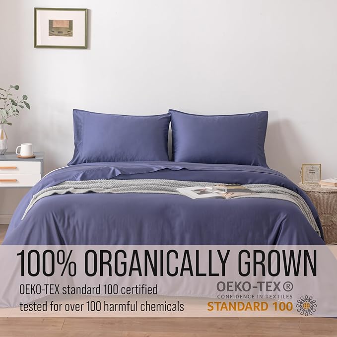 Bella Coterie | Luxury Bamboo Viscose King Size Pillowcase Set | 100% Organically Grown | Ultra Soft | Cooling | 2 Pcs [Twilight Blue]