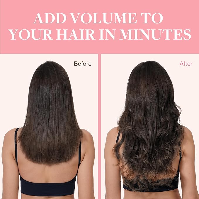 GOO GOO Clip in Hair Extensions Real Human Hair, Remy Human Hair Extensions Clip ins for Women, Natural Human Hair, 22inch 120g 7Pcs, 2 Dark Brown