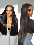LUVME HAIR All-Day Comfort 100% Human Hair 5x5 Lace Front Wigs Glueless Straight Wig Human Hair Pre Plucked Pre Cut Long Black Wig Lace Closure Wigs Frontal Wigs