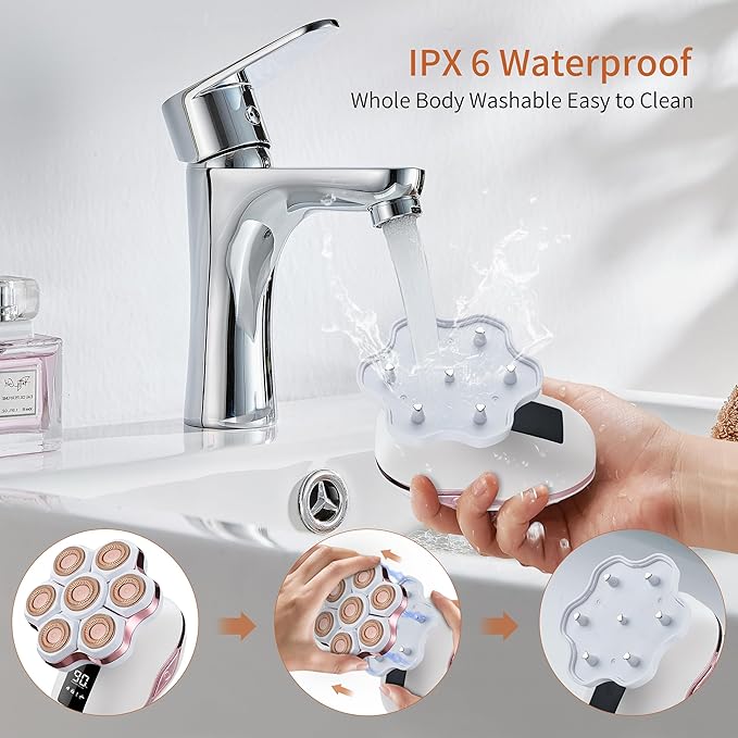 Women's Electric Razors for Women Legs Pubic Facial Hair Removal 3 in 1 Womens Electric Shaver for Women,Bikini Trimmer for Lady,Magnetic Head Shaver for Men,Waterproof