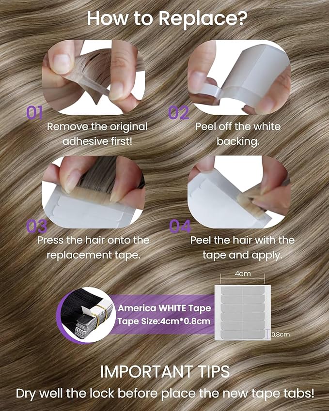 LaaVoo Tape in Hair Extensions Human Hair Balayage Light Brown Fading to Platinum Blonde with Brown Tape in Extensions Seamless Tapes on Hair Extension Real Human Hair Soft Hair 24inch 20pcs 50g
