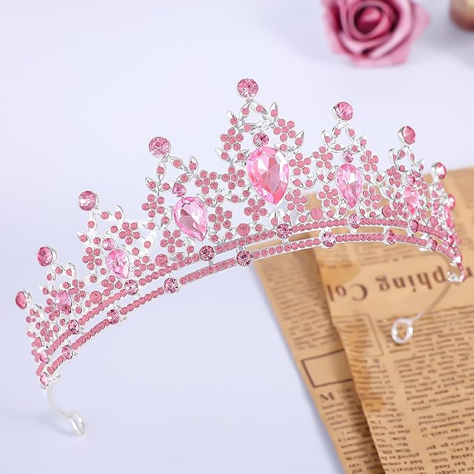 Princess Tiara and Crown for Women Wedding Tiaras for Bridal girls Tiaras and Crystal Crowns Rhinestone Headband Metal Hair Accessories for Costume Birthday Party Prom Gifts