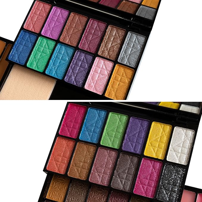All In One Makeup Gift Kit Portable Contour Palette including 36 Eyeshadow Palette, Lip Gloss, Glitter Cream, Concealer, Blusher, Bronzer, Highlight and Contour - Teen Girl Gifts Trendy Stuff