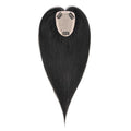 Hairro Human Hair Toppers Free Parted, 3.5x4.7" Base Hand-wovened 100% Real Hairpieces, with Invisible Clips-in for Women, for High Hairline/Adding Volume on Top, 16 Inch Jet Black