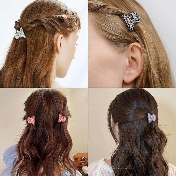 10-Pack Cute Small Acetate Hair Claw Clips for Women Girls, Tortoise Shell Jaw Clips for Fine & Thin Hair