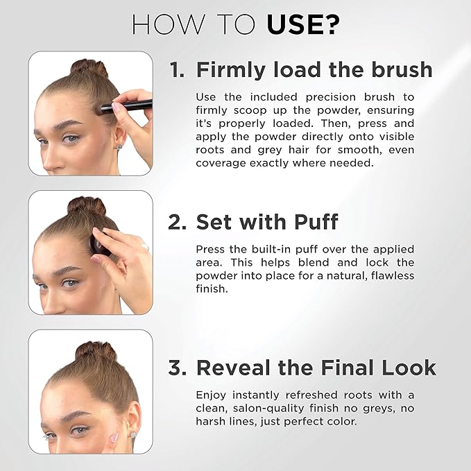 THICK FIBER Root Touch Up Powder with Brush – Covers Grey Roots, Thinning Hair & Bald Spots – Sweat & Water Resistant for Men & Women (Medium Brown, 0.35 Ounce (Pack of 1))