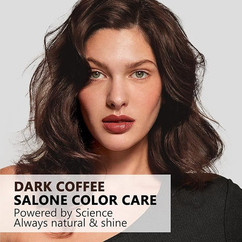 10 PCS Semi-Permanent Hair Color Shampoo - 3 in 1 Instant Hair Dye for Men & Women, Herbal Ingredients for 100% Grey Coverage (Dark Coffee/Dark Brown)