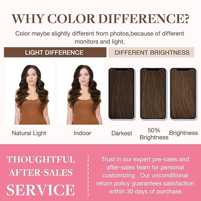 GOO GOO Clip in Hair Extensions Real Human Hair, Remy Human Hair Extensions Clip ins for Women, Natural Human Hair, 20inch 180g 9Pcs, #4A Chocolate Brown