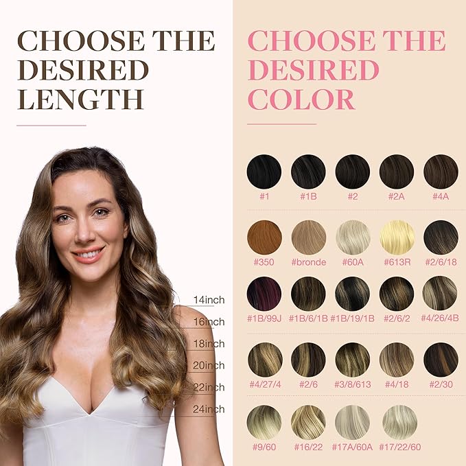 GOO GOO Tape in Hair Extensions Human Hair, 4/27/4 Balayage Chocolate Brown to Caramel Blonde, 22inch 30g 10pcs, Skin Weft Seamless Invisible, Silky Straight with Thick Ends, Remy Human Hair