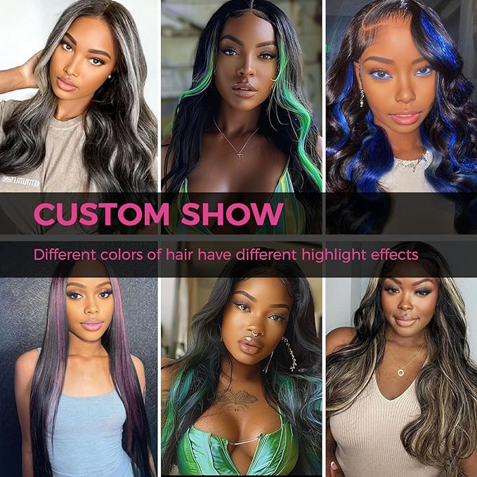 Lashey Seamless Clip in Hair Extensions Human Hair 4pcs 48g Green 20 Inch Straight 100% Remy Human Hair Extensions for Black Women