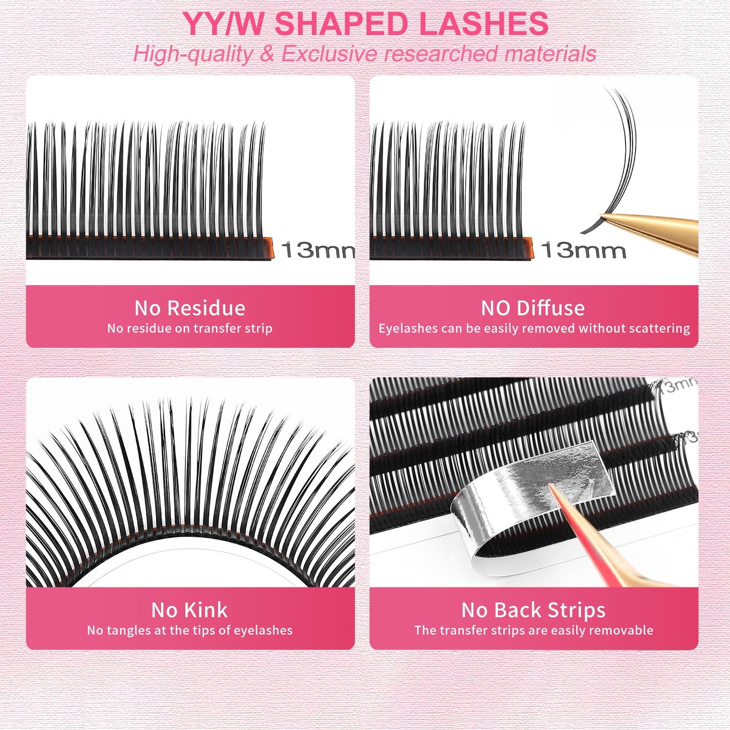 5D Flower Lash Extensions Spikes Lashes 0.07 Matte Black C Curl Lashes 11mm Volume Eyelash Extension Lash Trays Professional Use(5D Flower,0.07-C,11mm)