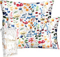 2 Pack Mulberry Silk Pillowcase for Hair and Skin - Standard Size 20 x 26 Inches with Hidden Zipper Watercolor Flower 19 Momme Soft Sleeping Silk Pillow Case for Women, Moms
