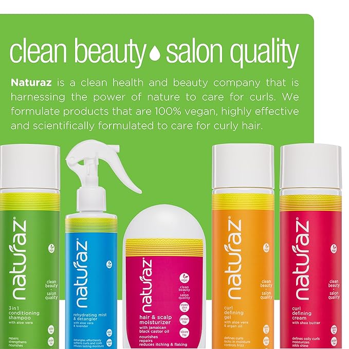 3-in-1 Conditioning Shampoo – Cleanser, Conditioner & Detangler for Curly, Coily, Wavy Curls, Dry or Damaged Hair – Sulfate-Free