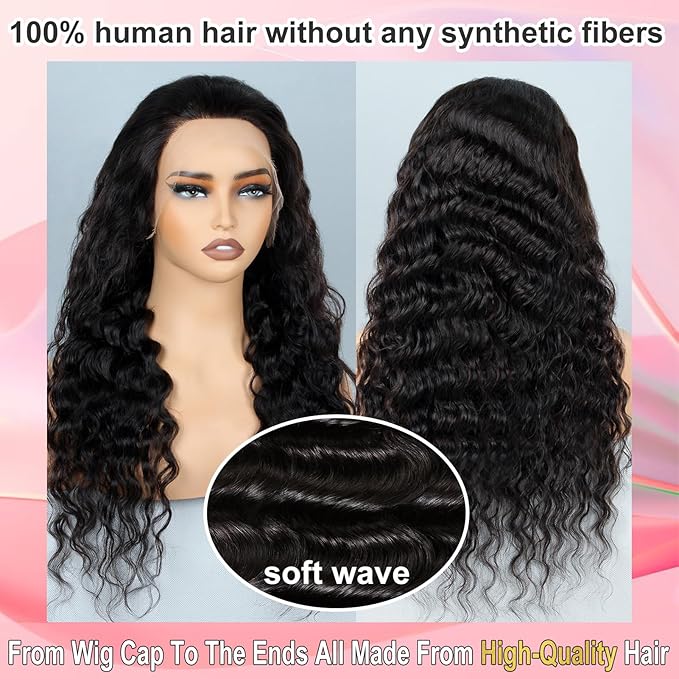 MEIMEI SKINLIKE Real HD Lace Wig Loose Deep Wave Lace Front Wigs Human Hair Pre Plucked Bleached Knots 200% Density Ultra-thin Invisible HD Lace 13x4 Loose Wave Wigs Human Hair for Women