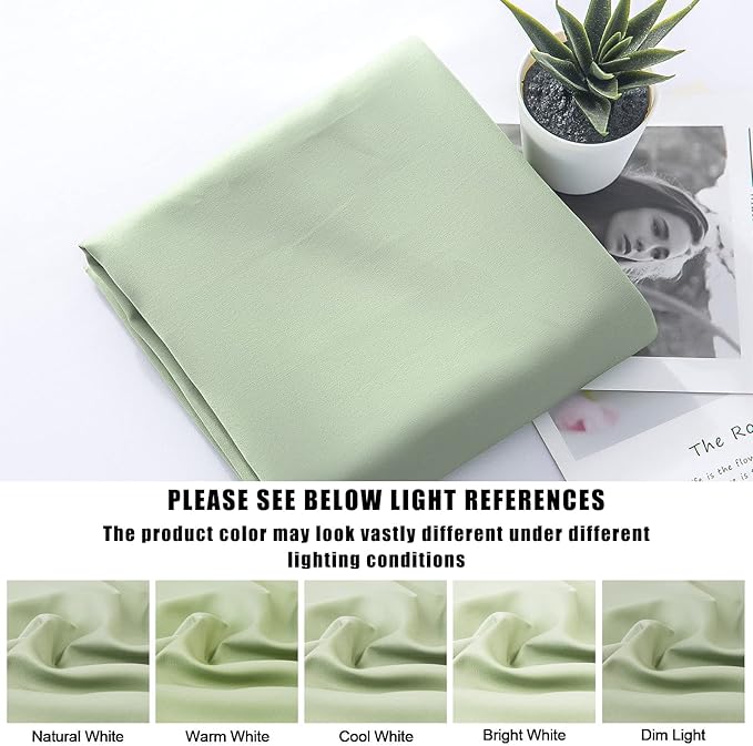 Body Cooling Pillow Cases Cover, Bamboo Rayon Green Body Pillowcases with Zipper Closure, Cool and Breathable Pillow Case for Hot Sleepers and Night Sweats, 20x54 inches