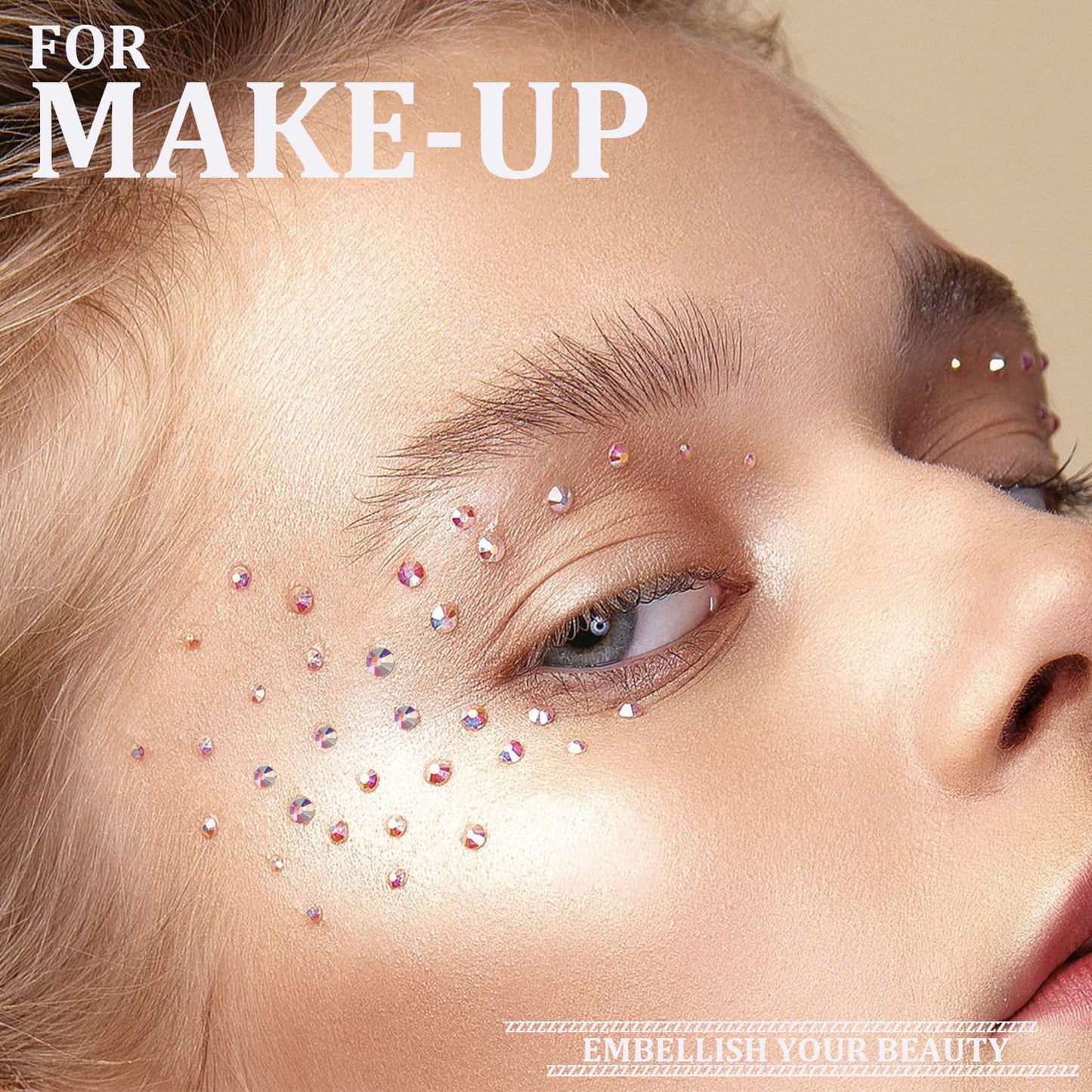 Two Packs of Flatback Rhinestones 4000 Pcs Nail Art Rhinestones Flatback Crystal AB+Transparent White Clear Rhinestone with Picker Pencil and Tweezer for Nail Art and Decoration