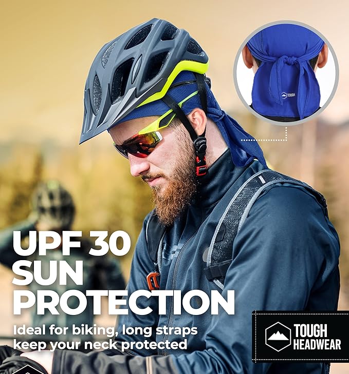 Cooling Helmet Liners - Do Rag Skull Caps for Men - Cooling Head Wraps, Hard Hat Liner - Motorcycle Pirate Bandana