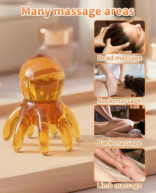 4PCS Octopus Head Massager Scalp, Head Spa Massage Tools for Stress Relief, Point Massage Comb
