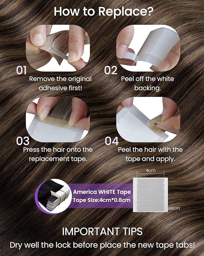 LaaVoo Tape in Hair Extensions Ombre Brown to Light Brown Tape ins Human Hair Extensions Ombre Tape in Extensions Real Human Hair Seamless Skin Weft 16 Inch 20pcs 50g