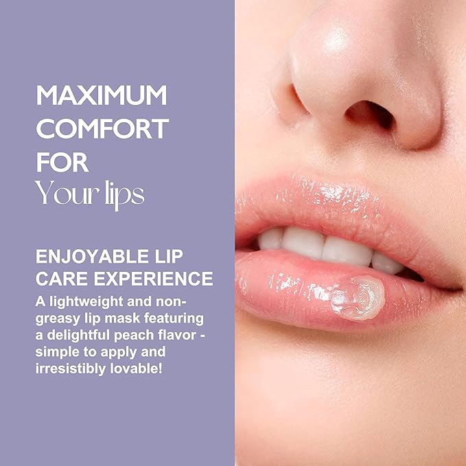 Lip Mask Overnight Collagen Treatment for Dry, Cracked Lips - Moisturizing Lip Balm with Shea Butter, Collagen, and Ceramide - Nourishing Lip Treatment for Dry Lips