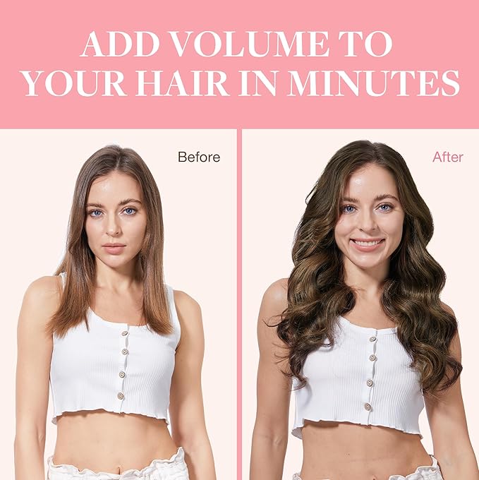 GOO GOO Clip in Hair Extensions Real Human Hair, Remy Human Hair Extensions Clip ins for Women, Natural Human Hair, 22inch 170g 7Pcs, #2/6/2 Balayage Dark Brown to Chestnut Brown