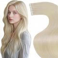 LaaVoo Tape in Extensions Human Hair Bleach Blonde Tape in Hair Extensions Human Hair Invisible Tape on Hair Extensions Soft Hair 20inch 20pcs/50g