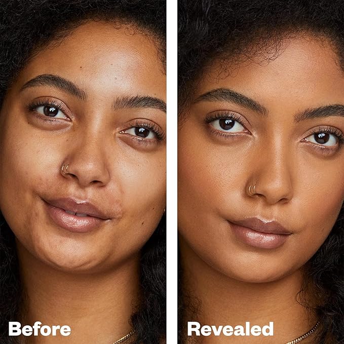 Kosas Revealer Skin-Improving Foundation with SPF 25 Protection - Hydrate, Brighten, Soothe, Plump, Protect Skin - Smoothing Texture, Natural Finish and Clean Formula - Medium Deep Warm 300