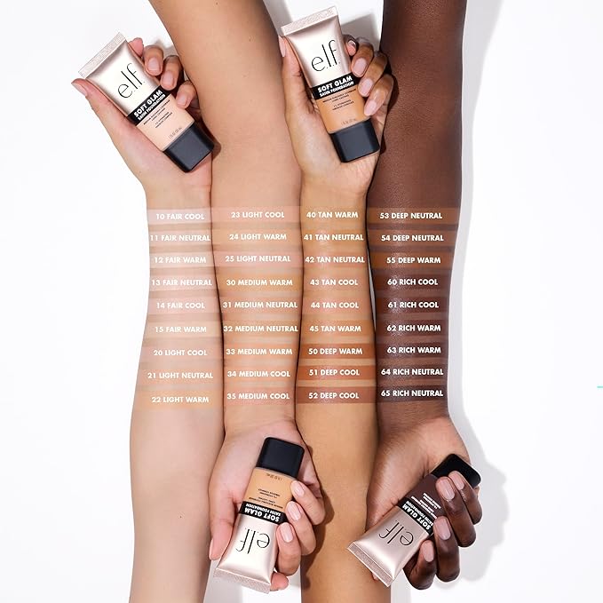 e.l.f. Soft Glam Foundation, Medium Coverage, Long-Lasting & Buildable Foundation For A Smooth, Satin Finish, Vegan & Cruelty-Free, 32 Medium Neutral