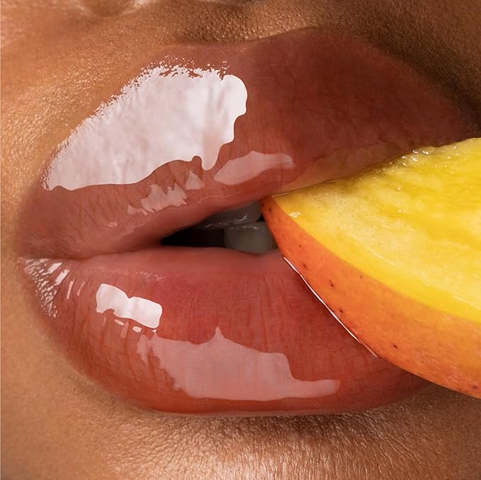 Gisou Honey Infused Hydrating Lip Oil, Nourishing Lip Moisturizer for Dry Lips, High Shine, Smooth Finish, Sheer Hot Coral Shade, Tropical Mango Passion Fruit Scent, Mango Passion Punch, 8ml