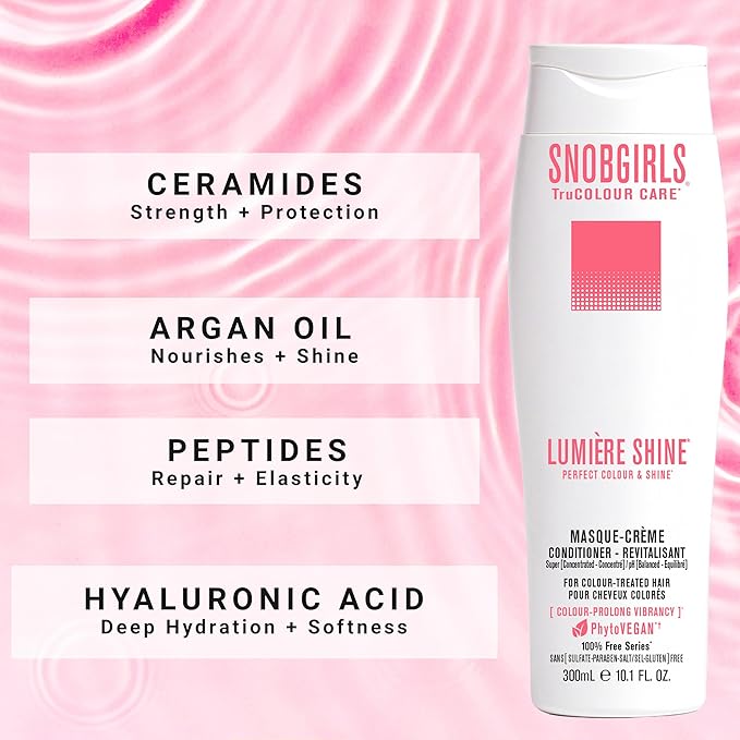 SNOB GIRLS LUMIERE HIGHCURE Vegan Deep Conditioner for Intense Shine & Protection. 1 Minute Hair Mask with argan oil & hair vitamins for Dry, Dull, Color Treated, Highlighted, Highly-Lifted Hair