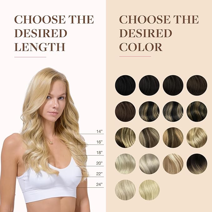 GOO GOO Clip in Hair Extensions Real Human Hair, Remy Human Hair Extensions Clip ins for Women, Natural Human Hair, 16inch 130g 7Pcs, 16/22 Light Blonde Highlighted Golden Blonde