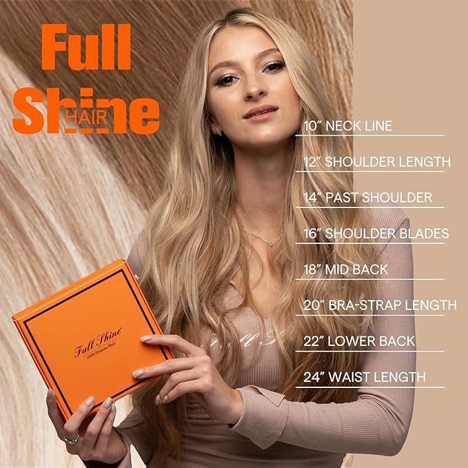 Full Shine Blonde Tape in Hair Extensions Balayage Seamless Tape in Human Hair Extensions 20Inch Color 1B/18 Black To Blonde Remy Natural Hair Extension Remy Hair 50G 20Pcs for Women Soft Add Length