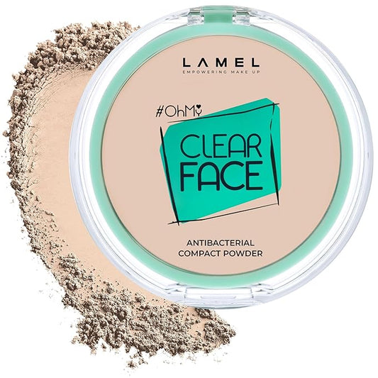 Lamel OhMy Clear Face Powder - Light Natural Coverage & Suet Control - Cruelty Free - Light Natural N.401