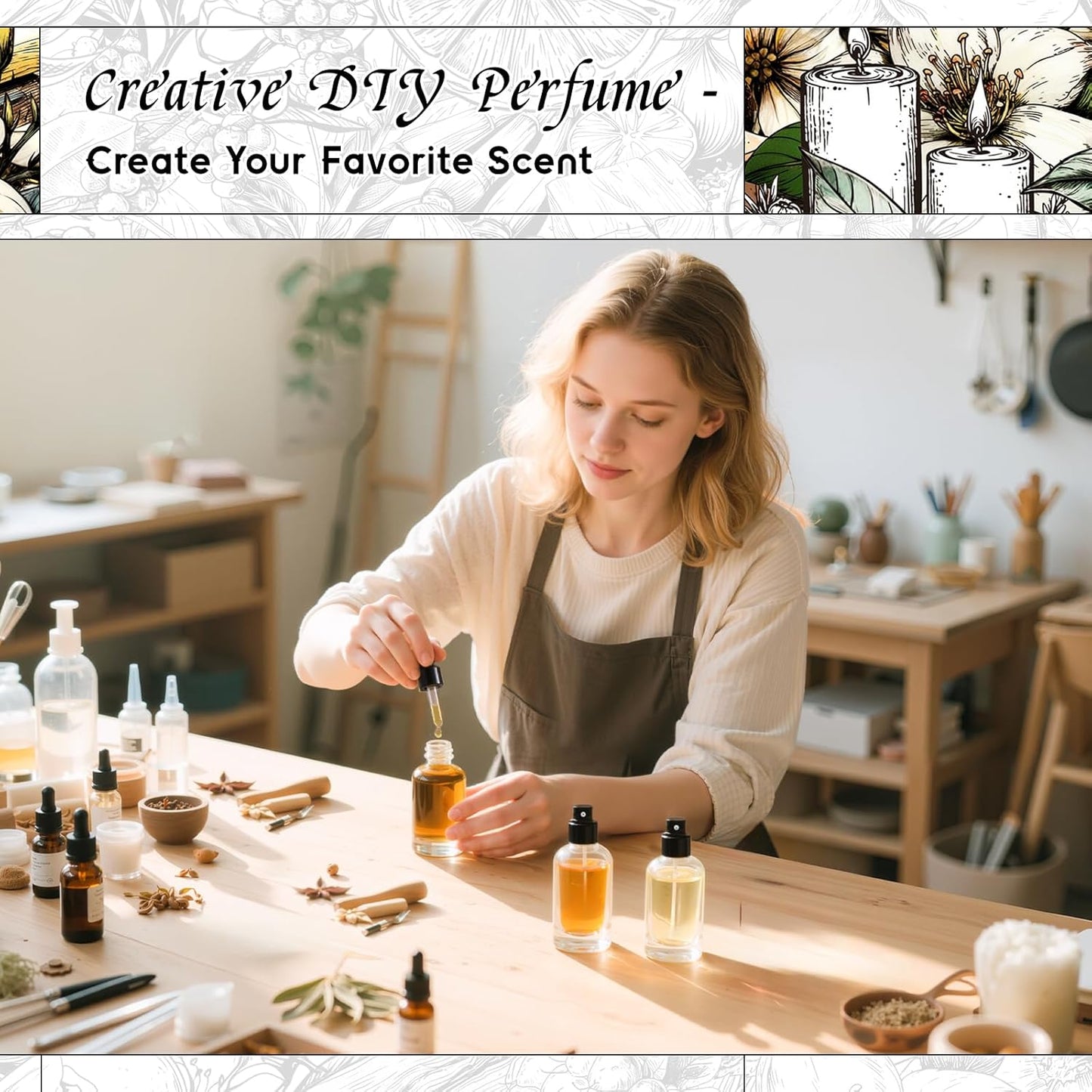 HIQILI Jasmine Fragrance Oil for Aromatherapy Diffuser, Floral Scent for Candle, Perfume Making, Skin Care, Laundry Essential Oil - 1 Fl Oz