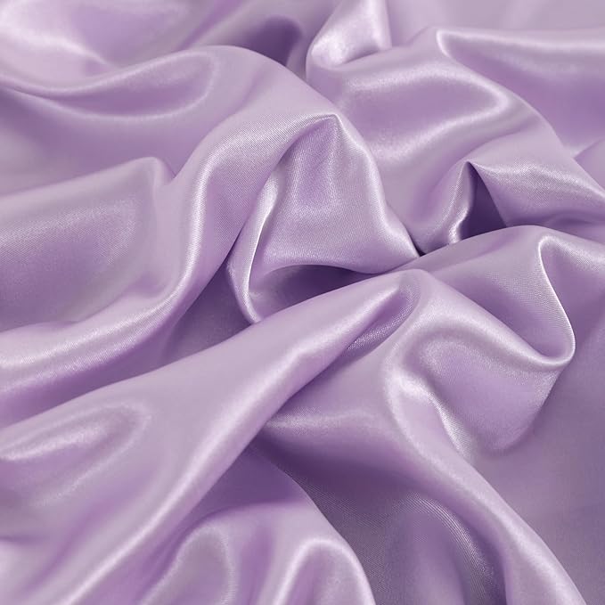 NTBAY Satin Body Pillowcase for Hair and Skin, Luxurious and Silky Pillow case with Envelope Closure, 20x54 Inches, Light Purple