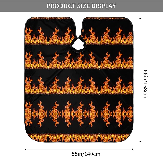 Salon Cape Fire Hair Cutting Cloak, Extra Long Professional Hair Cutting Apron for Hair Cutting, Haircut Tools