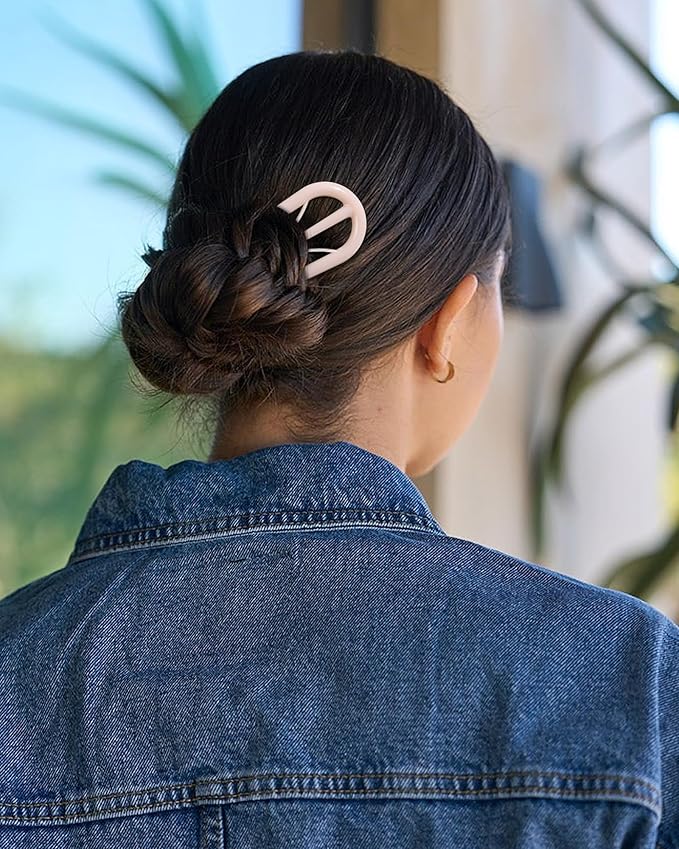 French Hair Pin for Women - U-Shaped Hair Fork for Updos, Chignons & French Twists, Durable Acrylic, Secure & Elegant Styling for All Hair Types (Coffee)