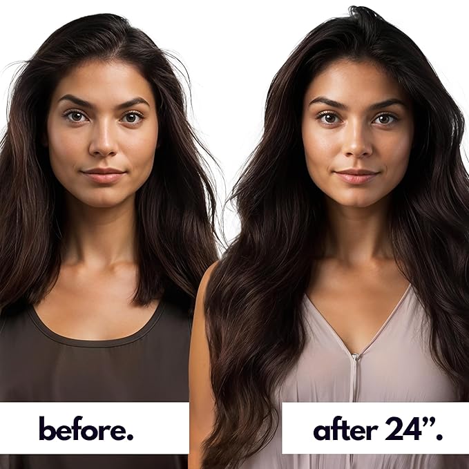 Irresistible Me Real Human Hair Extensions Clip Ins – 100% Human Hair Clip In Extensions for Length & Volume – Invisible Extension – Heat Resistant & Dyeable – Chocolate Brown, 24 Inches