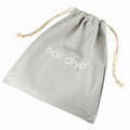 Hair Dryer Bags Drawstring Bag Container Hairdryer Bag for travel bathroom (Light Grey)