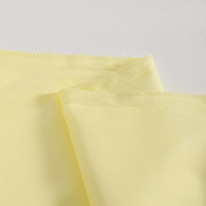 NTBAY 12 Pack Satin Standard Pillowcases for Hair and Skin, Luxurious and Silky Pillow Cases with Envelope Closure, 20 x 26 Inches, Light Yellow
