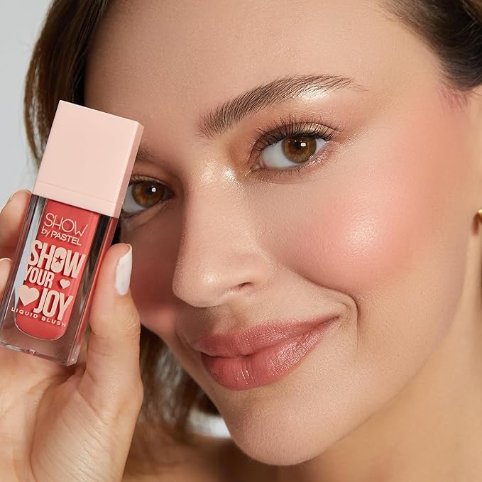 Show Your Joy Liquid Blush 56 | Orange | Dewy Finish | Natural Looking | Clean Beauty | Moisturize The Skin Up to 24 Hours | Cruelty-Free | Natural and Fresh Looking | 0.141 fl.oz.
