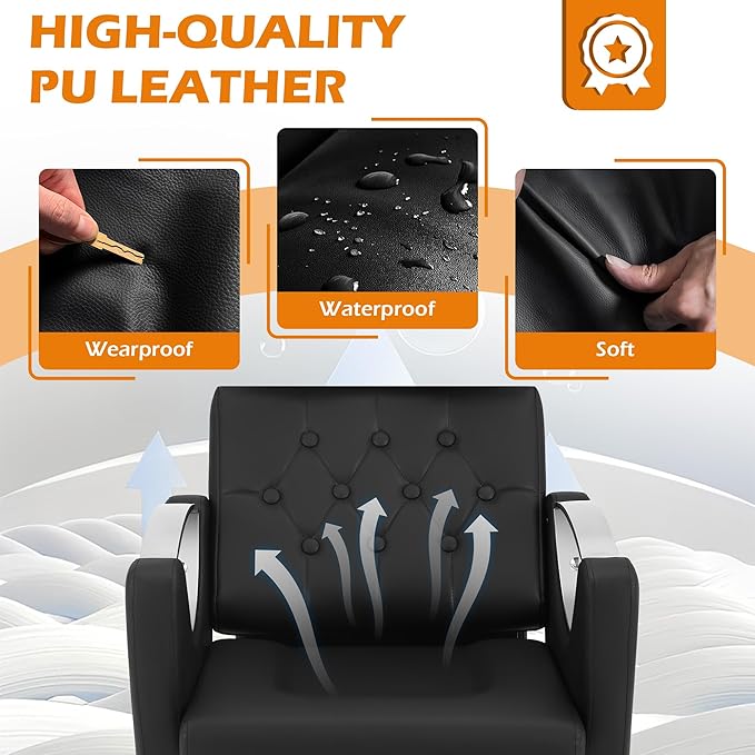 Shampoo Bowl Chair for Salon, Backwash Station Shampoo Sink with Tilting Ceramic Bowl Professional Salon Beauty Spa Barbershop Equipment