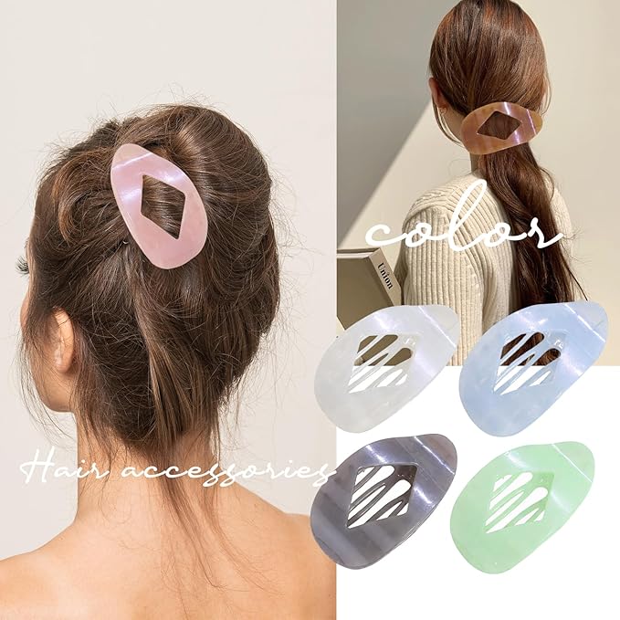 6 Pcs Flat Hair Clips for Women – Nonslip Duckbill Hair Clips, Strong Hold Styling Clips, Sectioning Duckbill Barrettes for Salon & Everyday Use (A)