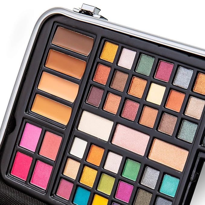 Makeup Kit Gift Set - 41 Eye Shadows, 7 Body Glitters, 1 Lip Liner Pencil, 1 Lipsticks, 4 Blushs, Eye liner pencil, 5 Concealers, 2 Lip Gloss, 5 Bronzers, Mirror