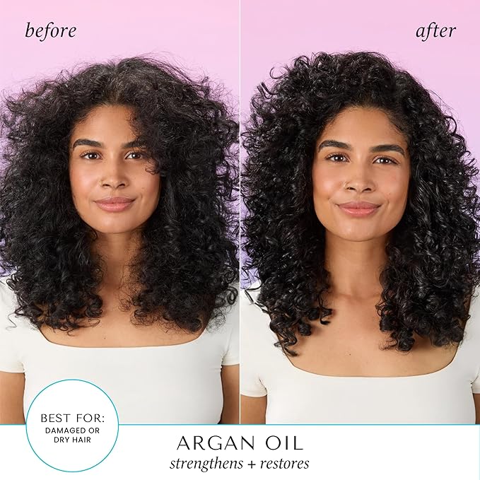 HASK Argan Oil Repairing Shampoo + Conditioner Set | Color Safe, Sulfate-Free, Paraben-Free, Gluten-Free, Cruelty-Free, For All Hair Types | 12oz each