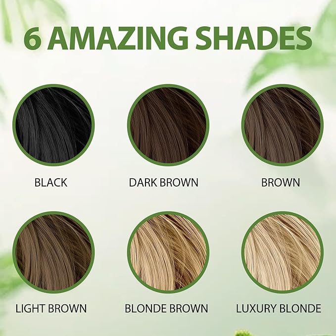 Light Brown Hair Dye Shampoo for 100% Gray Coverage - 3 IN 1 Hair Color Shampoo with Argan Oil & Ginseng, Ammonia & Paraben Free, Long Lasting Semi-Permanent Natural Color for Women & Men (500ml)