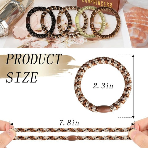 20Pcs Hair Ties For Thick Hair, Strong Stretchy Hair Bands For Women Girls, No Slip Braided Hair Ties No Damage, Ponytail Holders-Exceptionally Secure with Gentle Hold (Set 2)